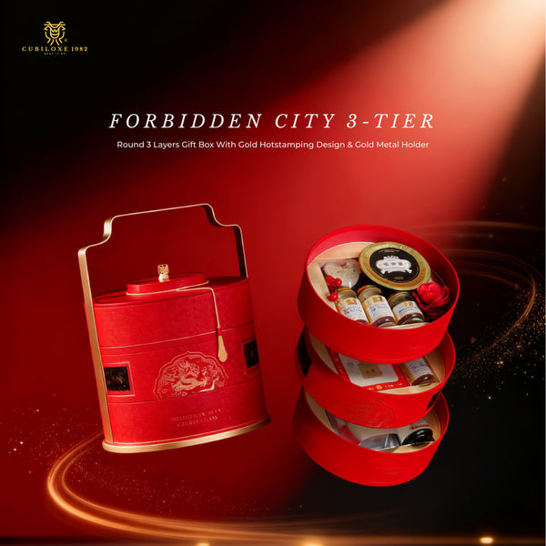 CNY 2026 - Cubiloxe Forbidden City 3-Tier Gift Set - CNY Hampers