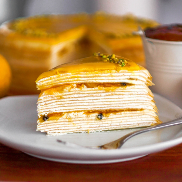 Mango and Passion Fruit Mille Crepe Cake (Penang Delivery Only) Giftr