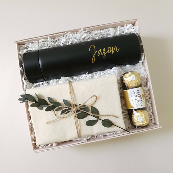 [Corporate Gift] Personalized Smart Flask with Tote & Chocolate (West ...