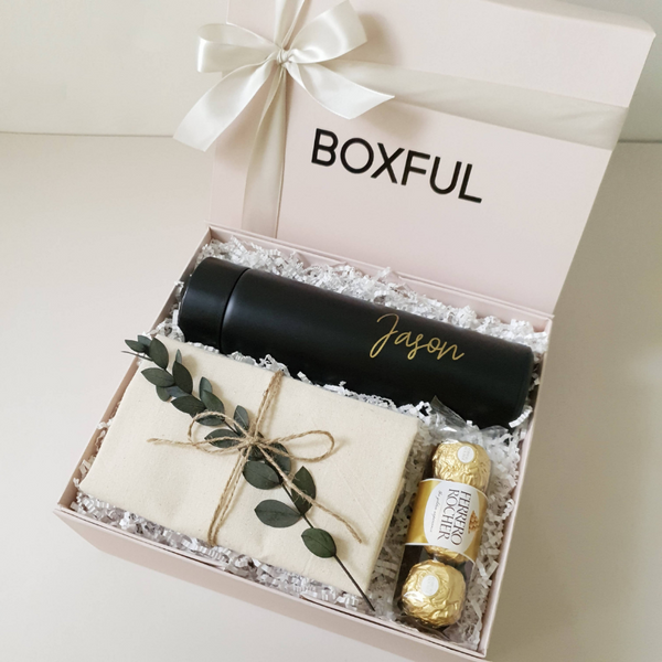 [Corporate Gift] Personalized Smart Flask with Tote & Chocolate (West ...