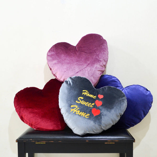 Personalised Heart Shape Pillow with Removable Cover Giftr