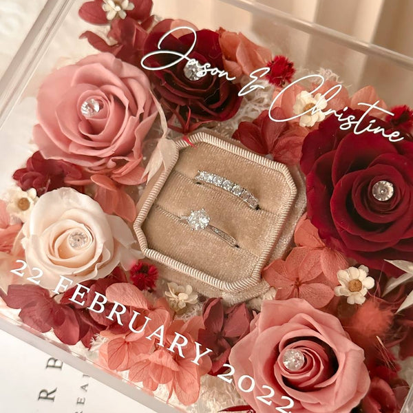 Eternity Preserved Flower Ring Box (Klang Valley Delivery Only