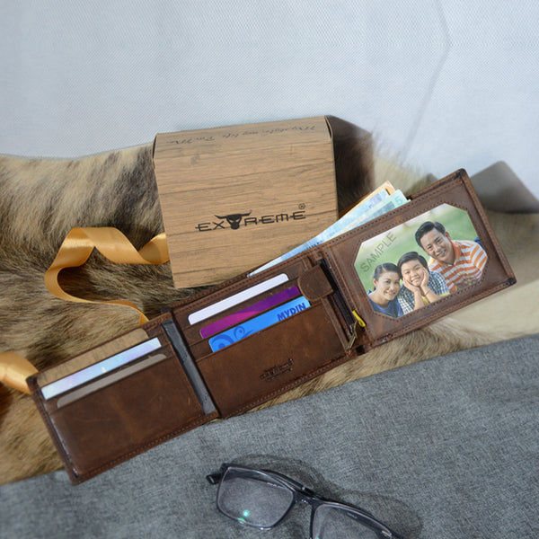 RFID Leather Large Wallet With Secret Compartment (Nationwide Delivery