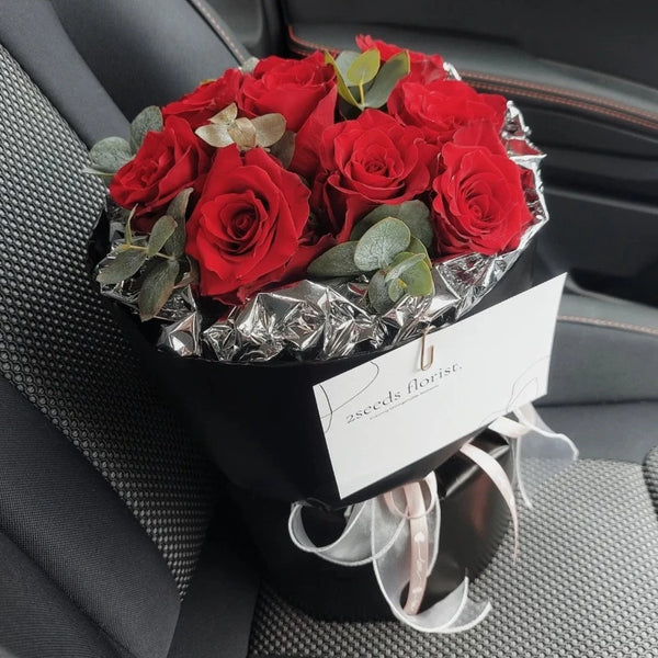 Russian Round Red Rose Flower Bouquet (Negeri Sembilan / KL & Selangor