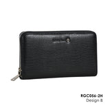 Full Grain Leather Travelling Clutch Wallet with Wide Full Zip Opening (H11.5cm x L21cm x W2cm)