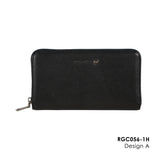 Full Grain Leather Travelling Clutch Wallet with Wide Full Zip Opening (H11.5cm x L21cm x W2cm)