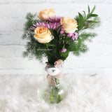 Ivory Rose Flower Vase (Klang Valley Delivery)