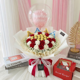 Flower Bouquet With Chocolate and Cake(Penang Delivery Only)l
