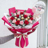 Hot Pink Fresh Flower Bouquet (Penang Delivery only)