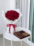 Rose Bouquet & Brownies (Penang Delivery only)  - Deepavali Hampers & Gifts 2026