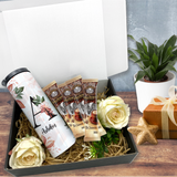 Personalised Thermal Flask Gift Set - Floral Foliage (West Malaysia Delivery Only)