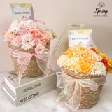 Rose & Carnation Artificial Soap Flower Basket (Klang Valley Delivery Only)