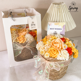 Rose & Carnation Artificial Soap Flower Basket (Klang Valley Delivery Only)