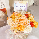 Rose & Carnation Artificial Soap Flower Basket (Klang Valley Delivery Only)