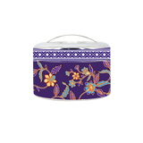 BDARI Tiffin Carrier - Dark Purple Floral Batik (Nationwide Delivery)