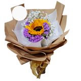 [Fresh Flower] One Sunflower Mix Statice Baby Breath (Klang Valley Delivery Only)