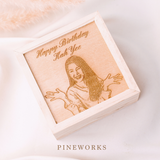 Personalised Maple Wooden USB Flash Drive & Square Box (Nationwide Delivery)