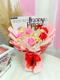 Soap Flower Bouquet With Ferrero Rocher Penang Delivery only)