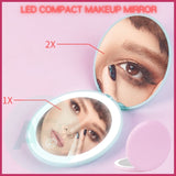 Christmas 2023 | Jolly Winter Gift Box Compact Makeup Mirror / Cute Hands Free Bladeless Neck Fan (Nationwide Delivery)