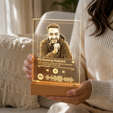 Personalised Wireless Spotify Maple Wooden Full Color LED Night Lamp - Father's Day Flowers & Gifts 2026