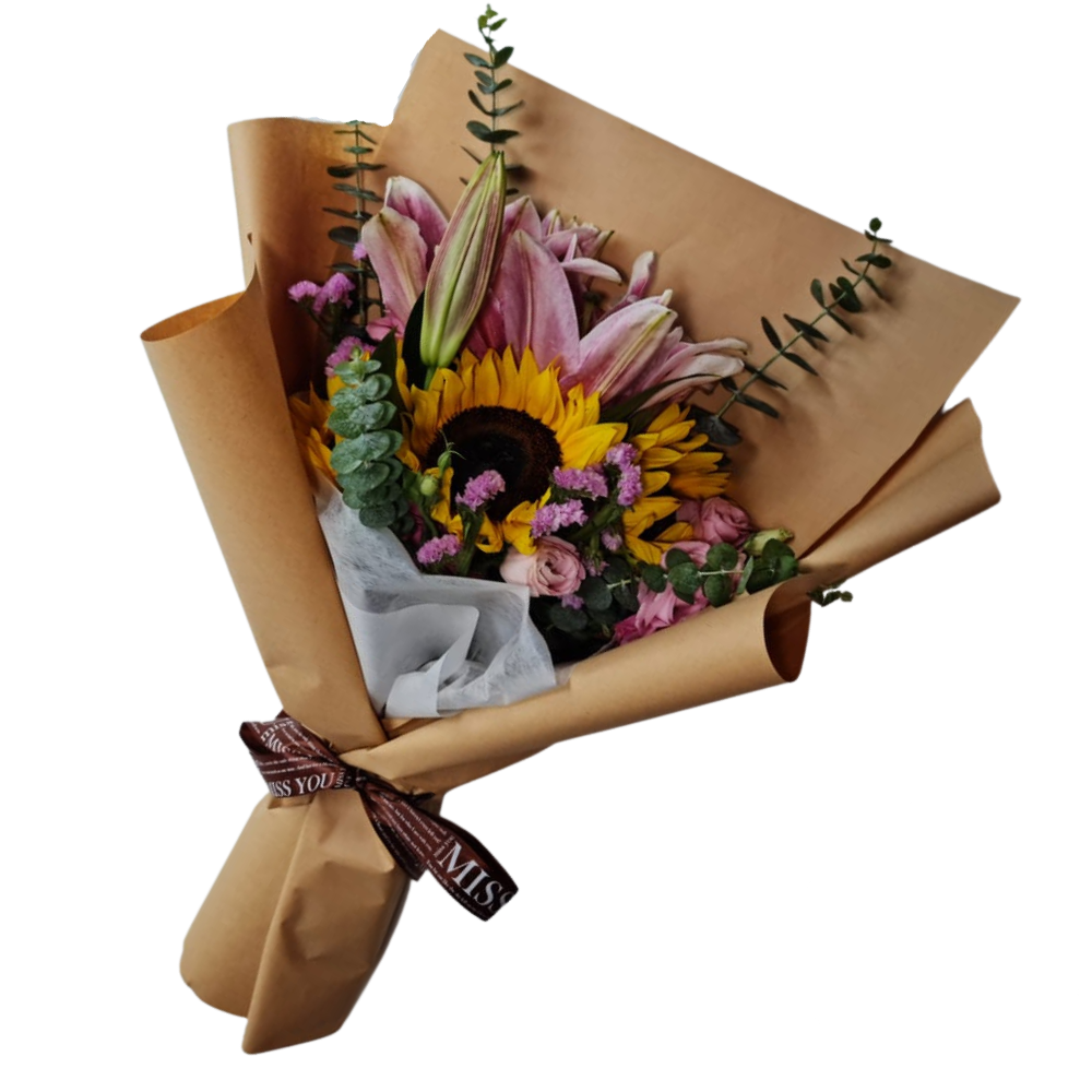 [Fresh Flower] Mix Lily Sunflower (Klang Valley Delivery Only) Giftr Malaysia's Leading