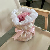 3 Stalks Russia Round Rose Soap Rose Bouquet in Various Colours (Klang Valley Delivery Only)