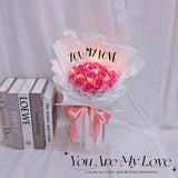 You Are My Love - 19 Stalks Soap Rose Flower Bouquet (Kuantan Delivery)