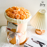 Mother's Day - Orange Rose Artificial Soap Flower Bouquet (Klang Valley Delivery Only)
