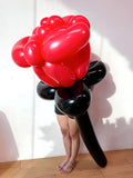 Giant Rose Duotone Balloon Sculpture