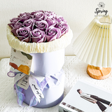 Mother's Day - Purple Rose Artificial Soap Flower Bouquet (Klang Valley Delivery Only)