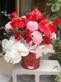 Crimson & Calm Fresh Flower Basket (Klang Valley Delivery)