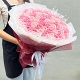 99 Stalks Korean Square Mesh Soap Flower Bouquet (West Malaysia Delivery Only)