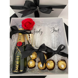 Celebration Moet Champagne With Personalised Couple Champagne Glass (Nationwide Delivery)