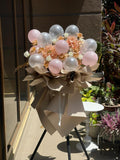 Blush Champagne Artificial Balloon Bloom stand