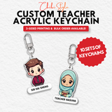 [TEACHER'S DAY 2026] Chibi Style Teacher Name Acrylic Keychain (10 SETS) (Nationwide Delivery)