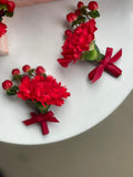 Corporate Red Carnation Corsage