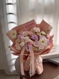 Artificial Soap Carnation Mix Bouquet (L size ) [Klang Valley Delivery Only]