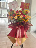 Golden Fortune Sunflower & Rose Opening Stand