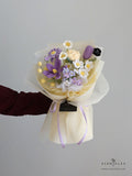 Scentales Snug & Hug Crochet Flower Bouquet (Lilac Yellow) (Johor Bahru Delivery Only)