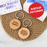 [TEACHER'S DAY 2026] Personalised Maple Wooden Name Keychain (10 Sets) (Nationwide delivery)