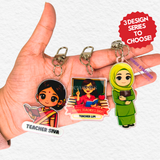 [TEACHER'S DAY 2026] Chibi Style Teacher Name Acrylic Keychain (10 SETS) (Nationwide Delivery)