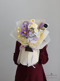 Scentales Snug & Hug Crochet Flower Bouquet (Lilac Yellow) (Johor Bahru Delivery Only)