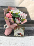 Handmade Crochet Mixed Flower Bouquet with T&G Tiramisu Chocolate (Nationwide Delivery)