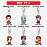 [TEACHER'S DAY 2026] Chibi Style Teacher Name Acrylic Keychain (10 SETS) (Nationwide Delivery)