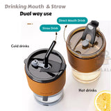 Personalized Multifunctional Wireless Bluetooth Touch Table Lamp Rechargeable Portable Speaker & Reusable Coffee Tea Glass Cup Mug With Straw (Nationwide Delivery)