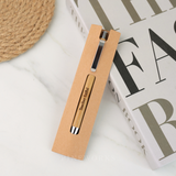 Personalised Name Bamboo Pen with Paper Sleeve (5 sets) [Nationwide Delivery]