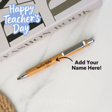 Personalised Name Bamboo Pen with Paper Sleeve (5 sets) [Nationwide Delivery]