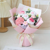 Handmade Crochet Mixed Flower Bouquet with Ferrero Rocher (Nationwide Delivery)