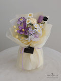 Scentales Snug & Hug Crochet Flower Bouquet (Lilac Yellow) (Johor Bahru Delivery Only)
