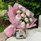 Handmade Crochet 9 Roses Bouquet with T&G Tiramisu Chocolate (Nationwide Delivery)